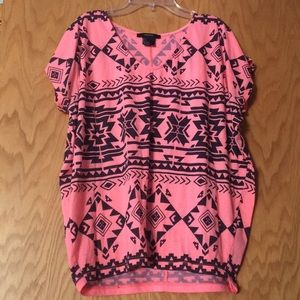 Tribal Print Short Sleeve Shirt